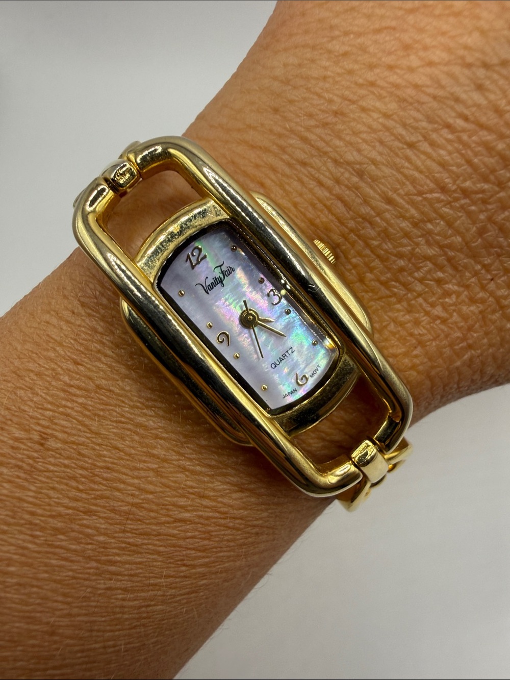 Vintage Vanity Fair Gold Tone Chain Link Statement Watch